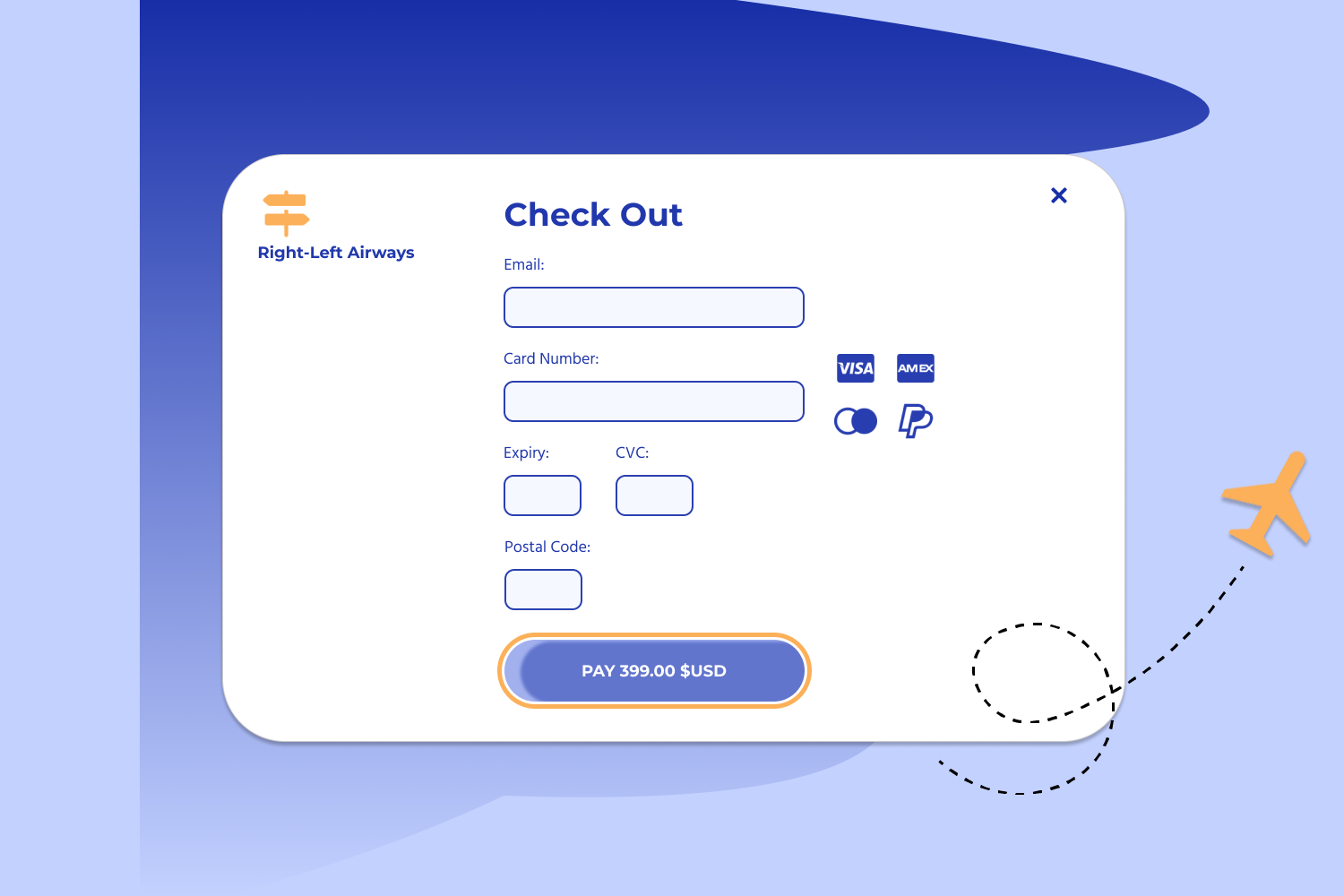 checkout page